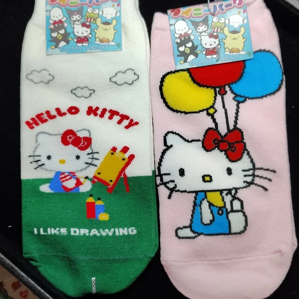 Hello Kitty Adult or Big Kid Socks 2 Pair